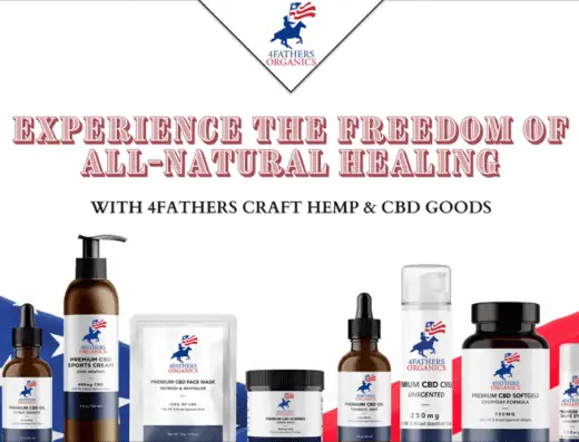 Experience the freedom of 4 Fathers Organics' all-natural healing.