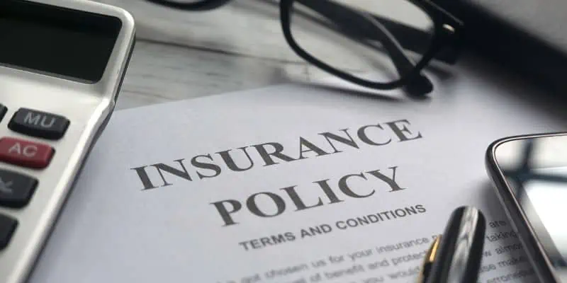 This image depicts a legal insurnace policy document, likely similar to one you'd receive with alpharoot insurance.
