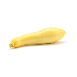 A yellow squash on a white background.