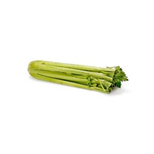 Celery stalks on a white background.