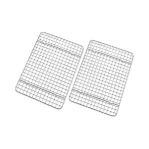 Two metal baking racks on a white background.