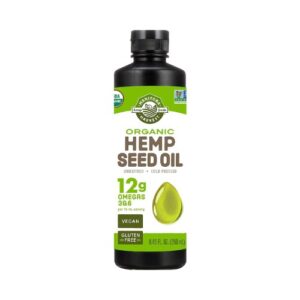 Organic hemp seed oil, 12 oz.