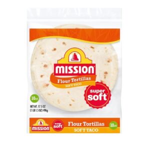 Mission soft flour tortillas.