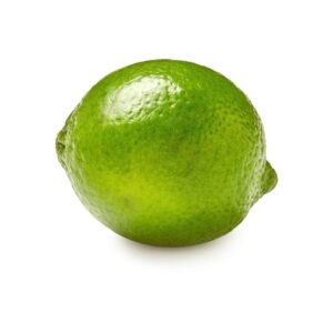 A lime on a white background.