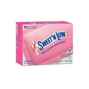 Sweet'N Low Sweetener, No Added Flavors or erythritol, 50 Count Packets (1 Pack)